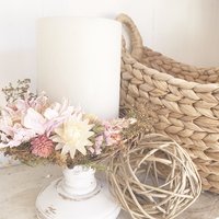 DIY Candle Wreath Kit with Organic Dried Flowers – Handcrafted Gift for Flower Lovers