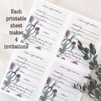 Modern Farmhouse Craft Night Invitation - Digital Download