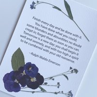 Custom Quote Print with Pressed Floral Artwork