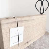 DIY Dried Flower Centerpiece Kit for Boho Decor with Organic Wildflowers in a Reclaimed Oak Barnwood Stand - Made in USA