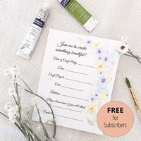 Watercolor Wildflower Craft Night Invitation - Digital Download