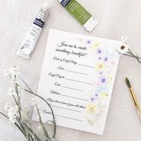 Watercolor Wildflower Craft Night Invitation - Digital Download