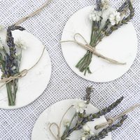 Lavender Bouquet Clay Ornament