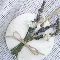 Lavender Bouquet Clay Ornament