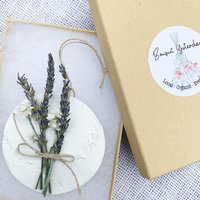 Lavender Bouquet Clay Ornament