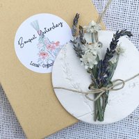 Lavender Bouquet Clay Ornament