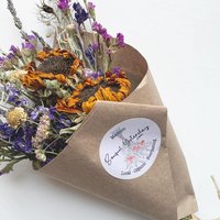 Autumn Dried Flower Bouquet: Hand Tied 12" Fall Botanicals