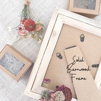 DIY Dried Flower Kit - Rustic Barnwood Photo Frame Gift - Floral Crafts for Adults