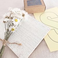 Flower Initial Sign: DIY Craft Kit for Adults and Teens--Daisy Dried Flowers and Moss Art on Real Wood