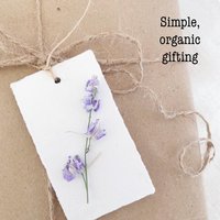 Garden Botanical DIY Gift Tag Kit - Floral Handmade Paper, Farm Grown Dried Flowers