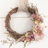 Heirloom Blush 6" Dried Flower Wreath Kit | DIY Dried Flower Wreath | Farm-Grown Botanical Craft Kit | Blush Cottage Decor