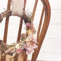 Heirloom Blush 6" Dried Flower Wreath Kit | DIY Dried Flower Wreath | Farm-Grown Botanical Craft Kit | Blush Cottage Decor
