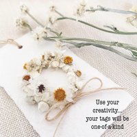 Garden Botanical DIY Gift Tag Kit - Floral Handmade Paper, Farm Grown Dried Flowers