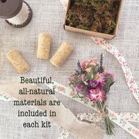 Mother Daughter Craft Kit – DIY Dried Flower Magnet Kit – Garden Grown Botanical Workshop – Cottagecore Floral Gift