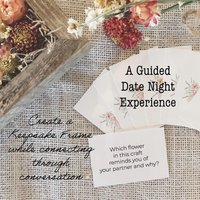 Couples Date Night Kit | DIY Dried Flower Keepsake Frame, Anniversary Gift