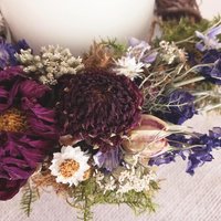 Americana Meadow Wreath Kit, DIY Dried Flower Craft, Rustic Red White & Blue Farmhouse Accent, Patriotic Decor
