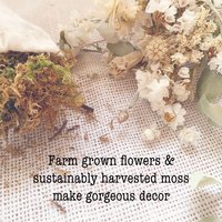 Soft Linen Mini Botanical Pumpkin Kit | DIY Dried Flower White Pumpkin Decor | Neutral Fall Craft | Farm-Grown Florals