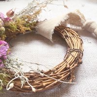 Wild Plum 6" Dried Flower Wreath Kit | DIY Farm-Grown Flower Wreath | Purple & Berry Botanical Decor | Cottagecore Craft Kit