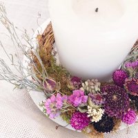 Wild Plum 6" Dried Flower Wreath Kit | DIY Farm-Grown Flower Wreath | Purple & Berry Botanical Decor | Cottagecore Craft Kit