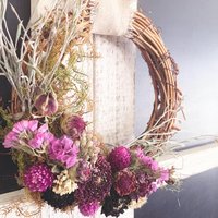 Wild Plum 6" Dried Flower Wreath Kit | DIY Farm-Grown Flower Wreath | Purple & Berry Botanical Decor | Cottagecore Craft Kit