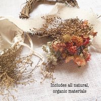 Apricot Glow 6" Dried Flower Wreath Kit | DIY Dried Flower Wreath | Farm-Grown Botanical Craft | Peach & Pink Cottage Decor