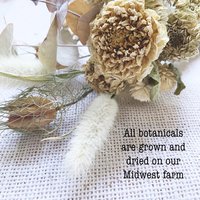White Christmas Dried Flower Wreath Kit, DIY Holiday Wreath, Winter Craft Kit, Farm Grown Flowers