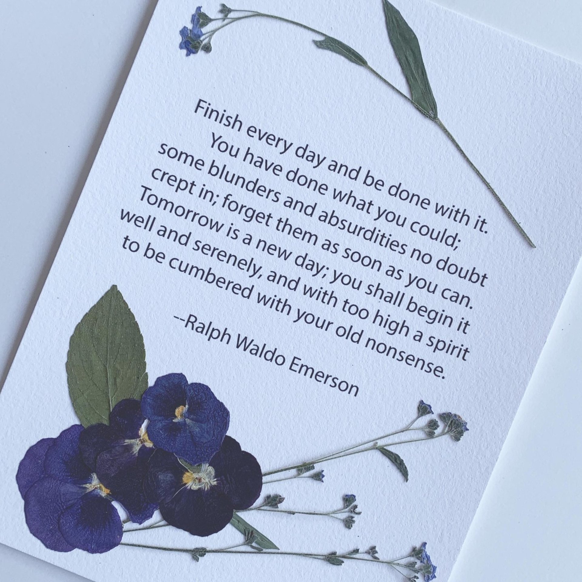 Custom Quote Print with Pressed Floral Artwork
