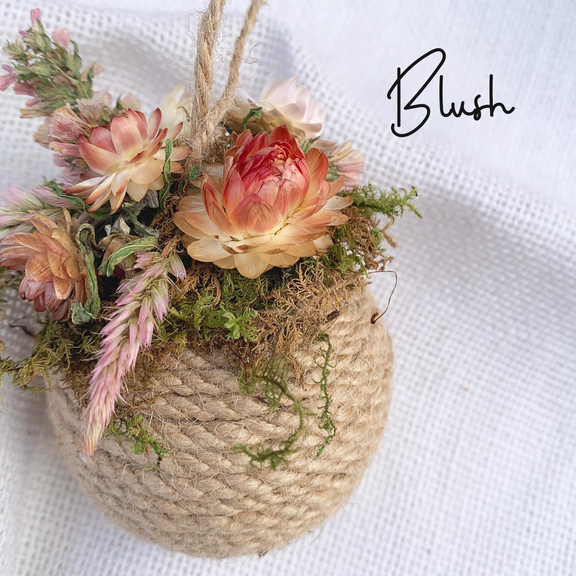 Dried Floral Jute Ornament