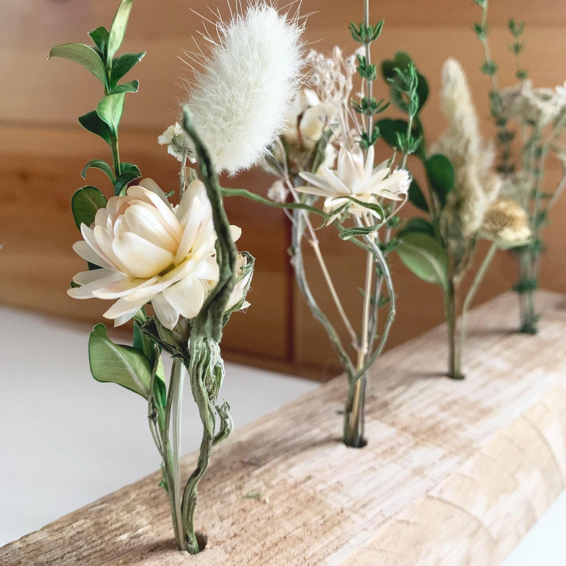 Oak Dried Flower Centerpiece