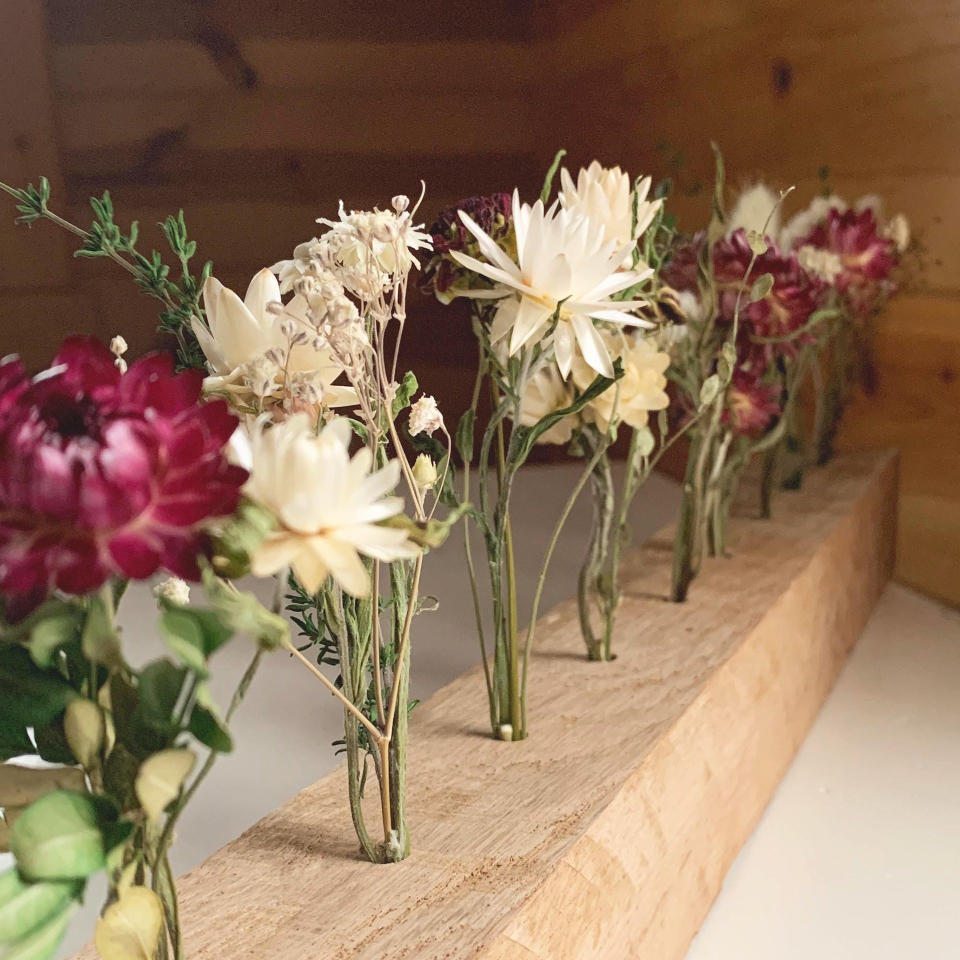 Oak Dried Flower Centerpiece