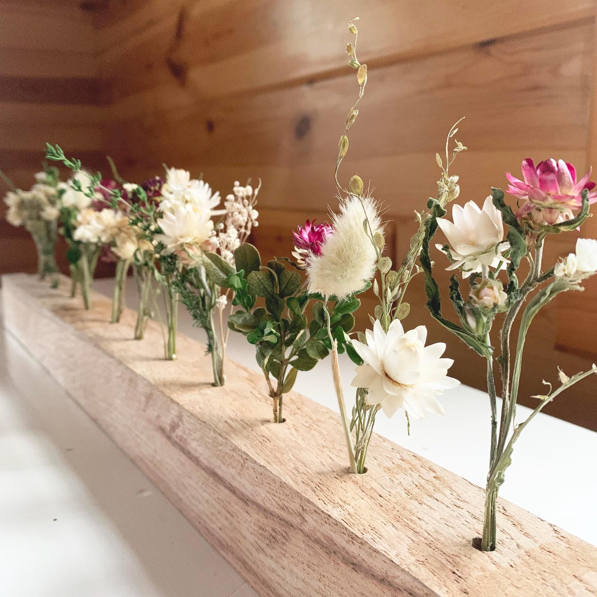 Oak Dried Flower Centerpiece