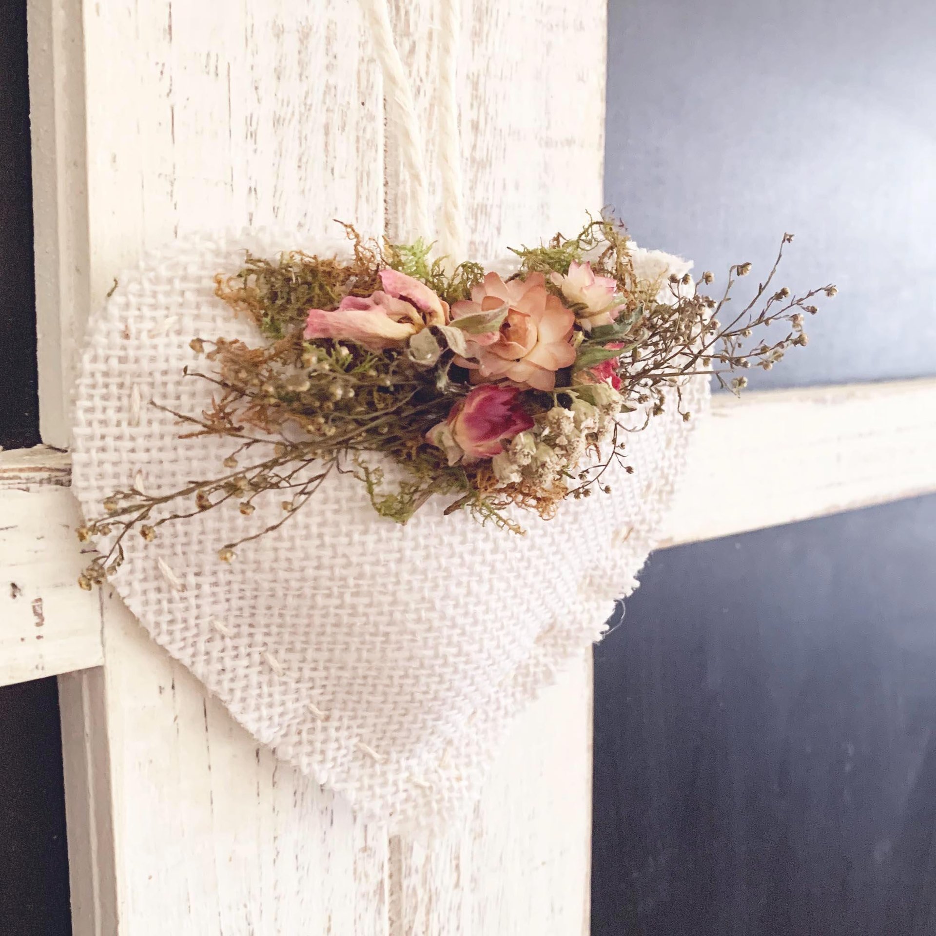 Valentines Craft Kit - DIY Rustic Heart Bowl Fillers or Ornaments with Organic Dried Flowers