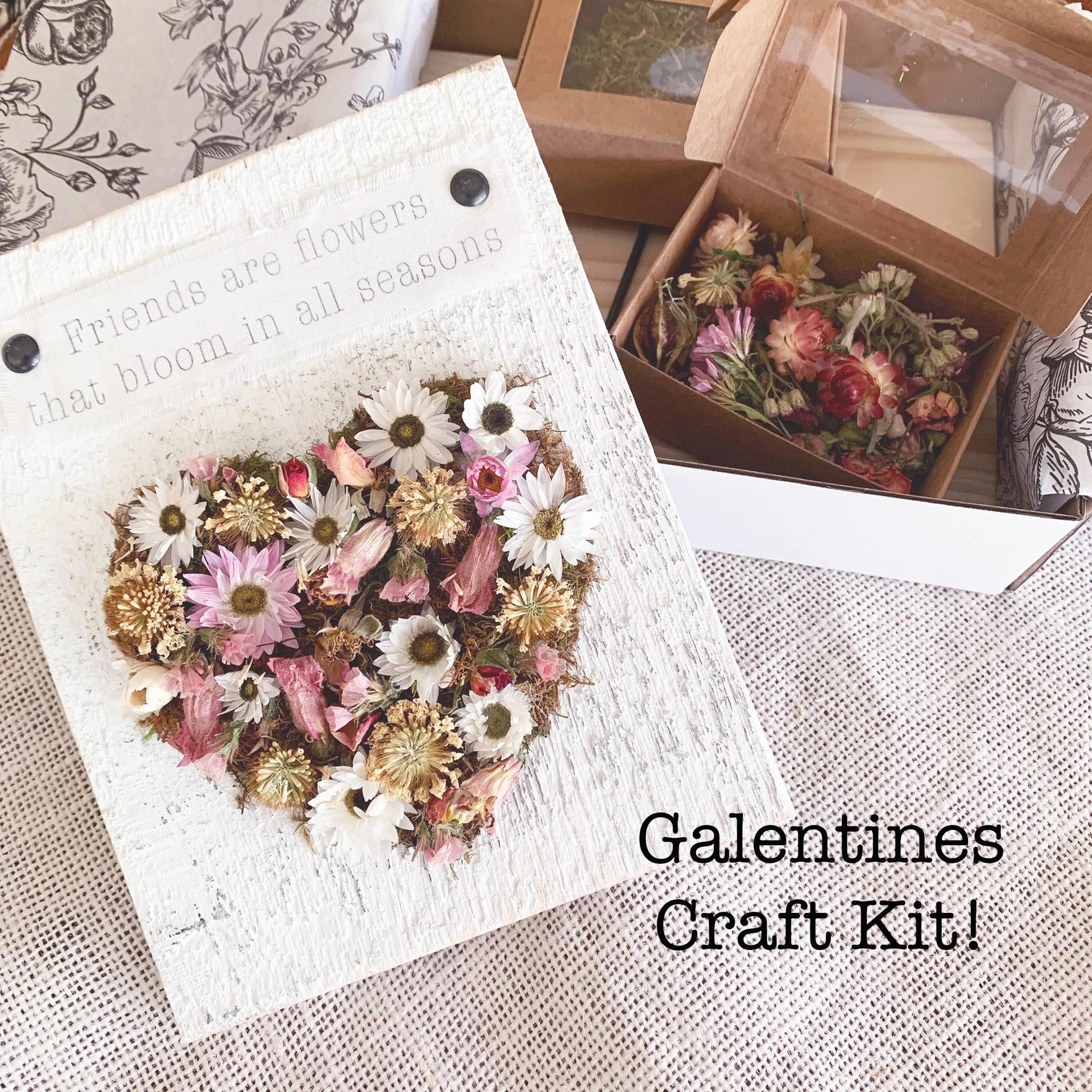 Galentines Craft Kit: Dried Flower DIY for Friendship Gift