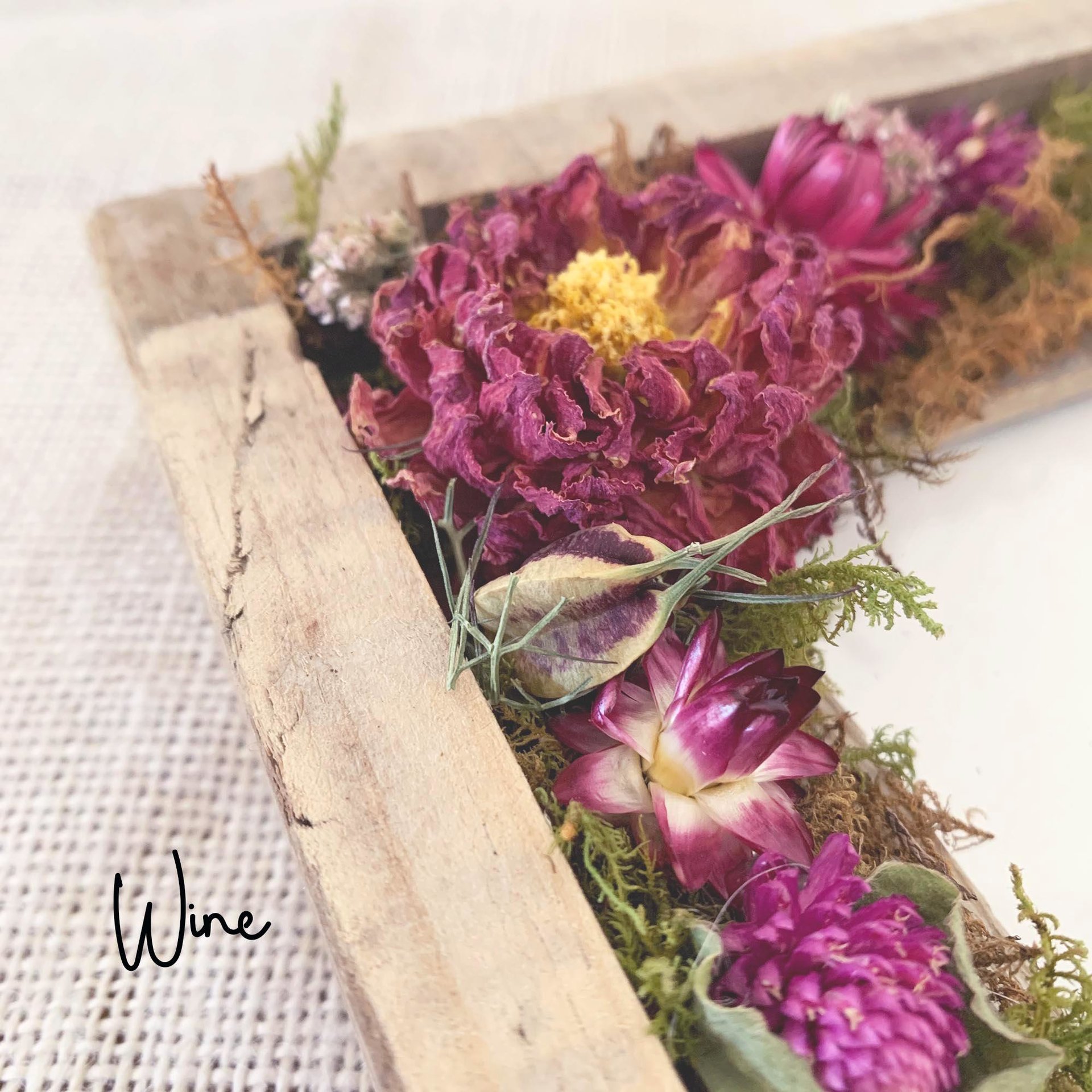 DIY Dried Flower Kit - Rustic Barnwood Photo Frame Gift - Floral Crafts for Adults