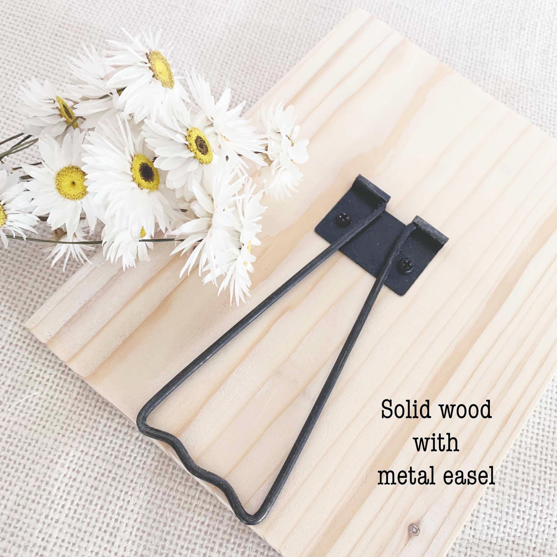 Flower Initial Sign: DIY Craft Kit for Adults and Teens--Daisy Dried Flowers and Moss Art on Real Wood