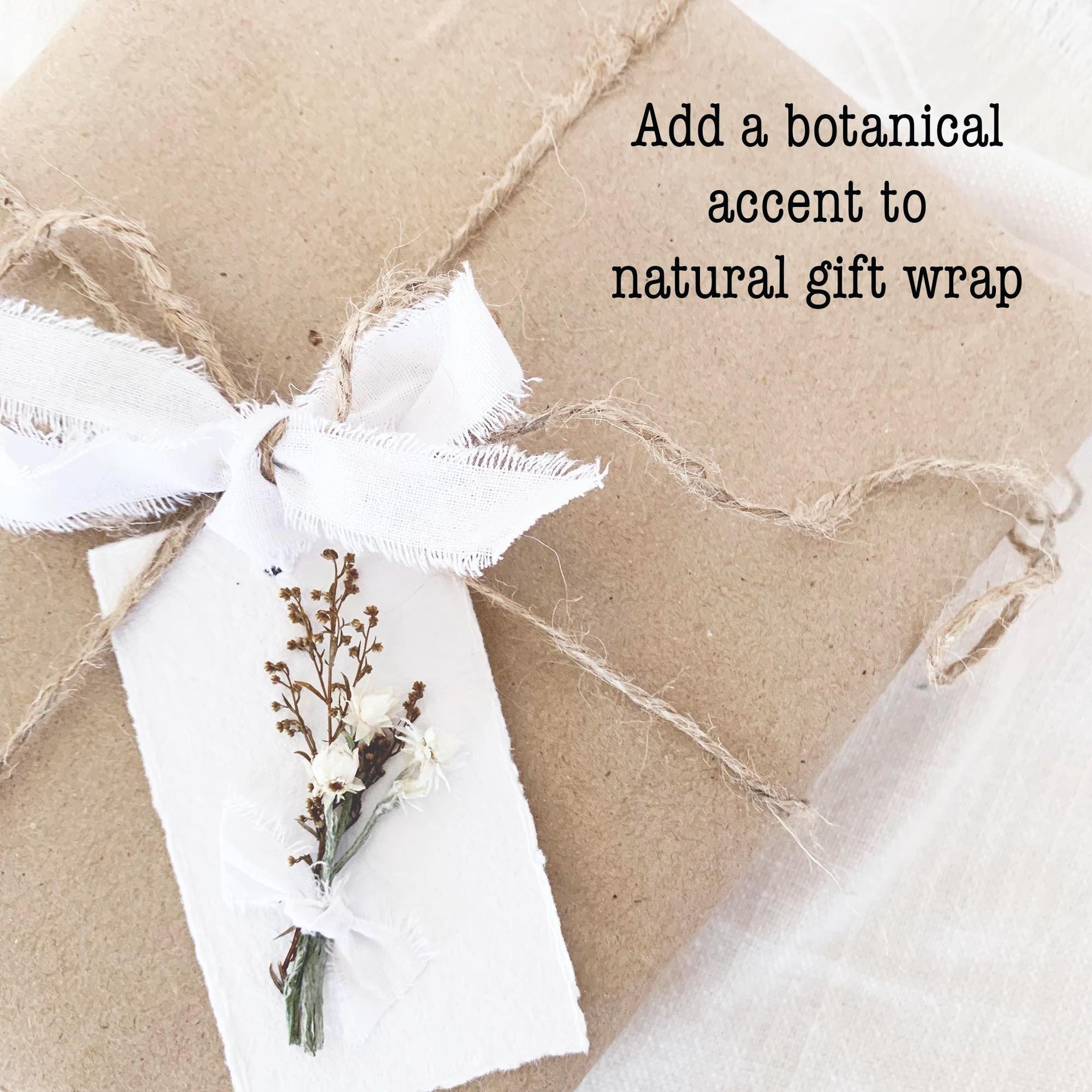 Garden Botanical DIY Gift Tag Kit - Floral Handmade Paper, Farm Grown Dried Flowers