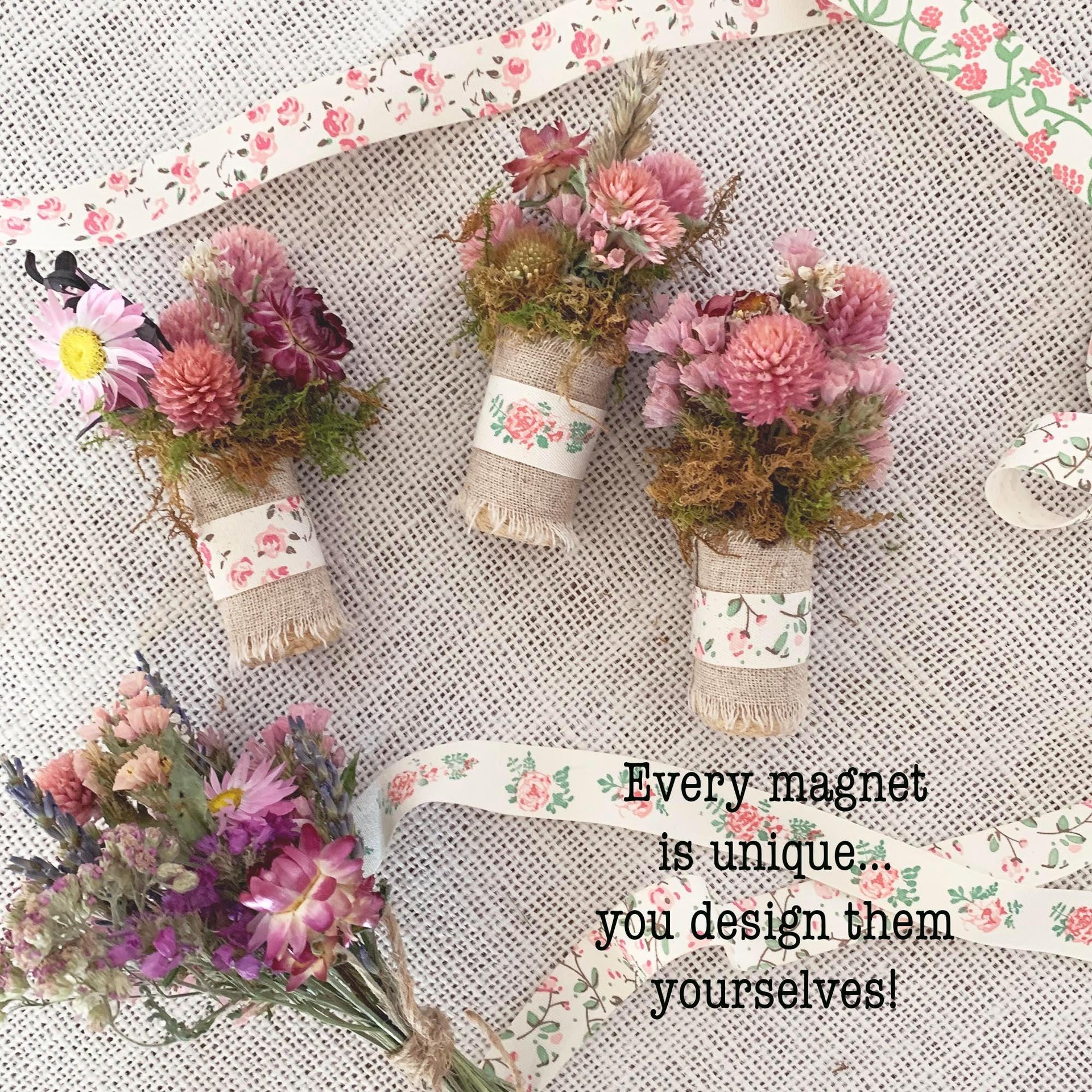 Teacher Gift DIY Kit – Dried Flower Magnets, End of Year Teacher Appreciation Gift, Thank You Teacher Gift, Classroom Gift Idea