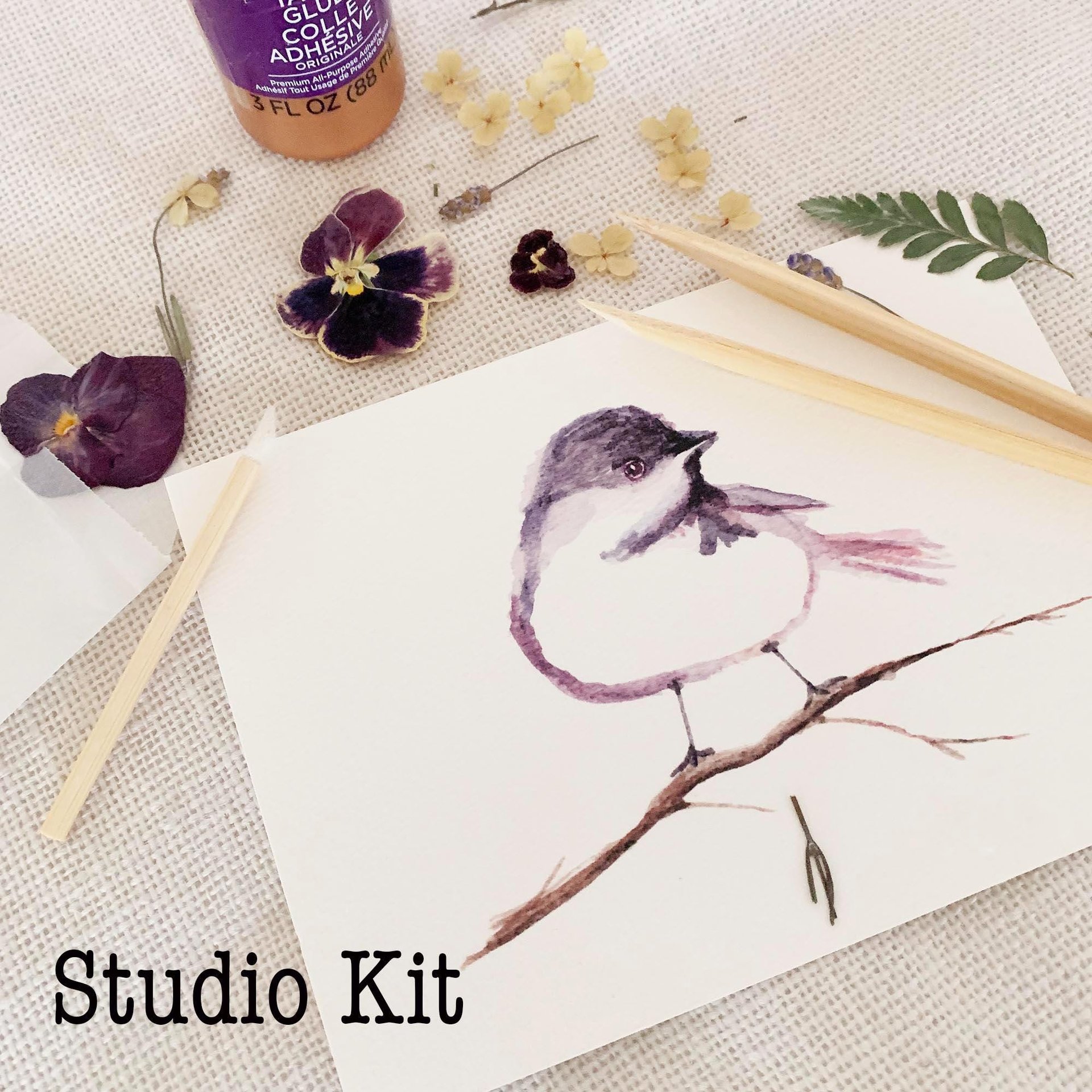 Sparrow Pressed Flower Art Kit – DIY Botanical Craft
