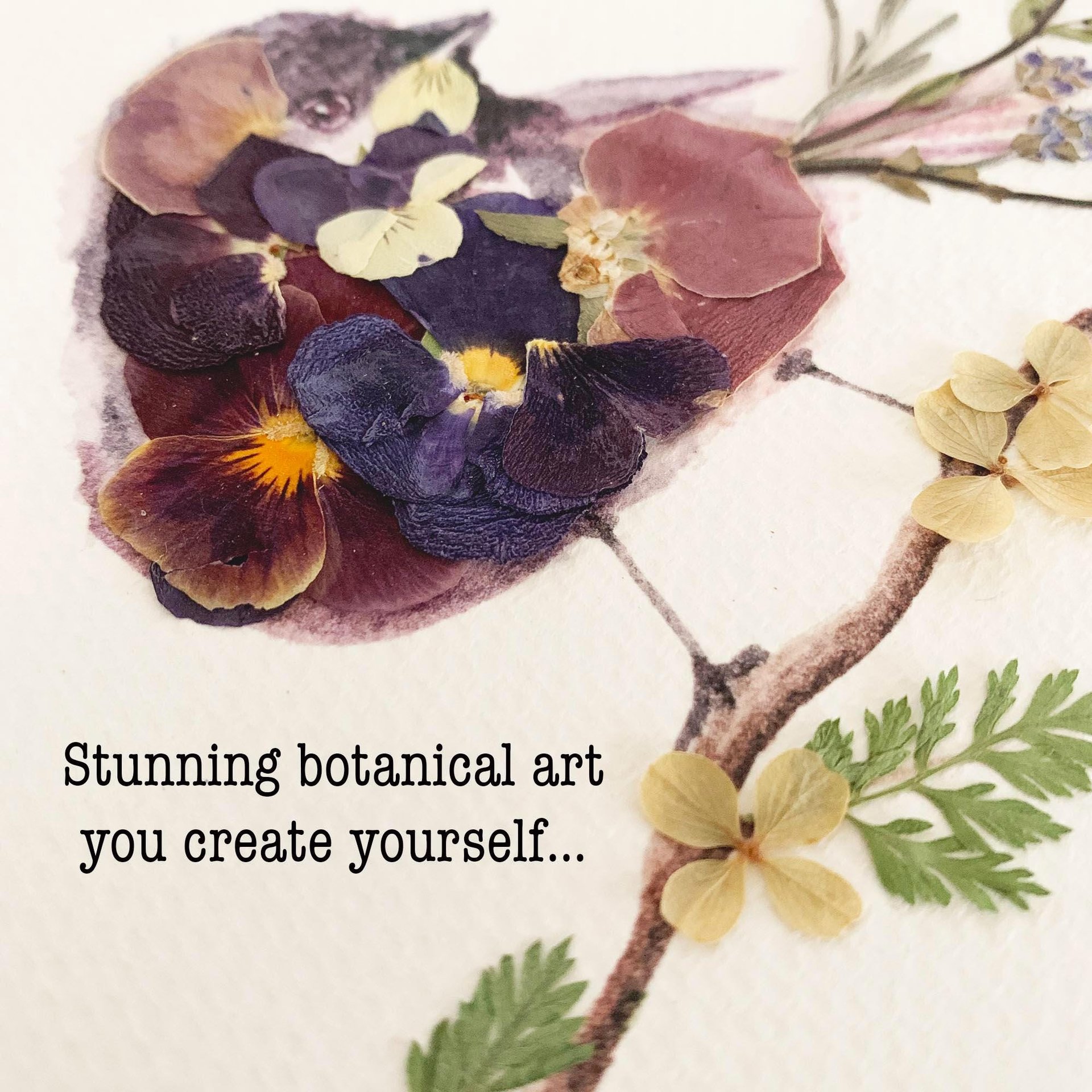 Sparrow Pressed Flower Art Kit – DIY Botanical Craft