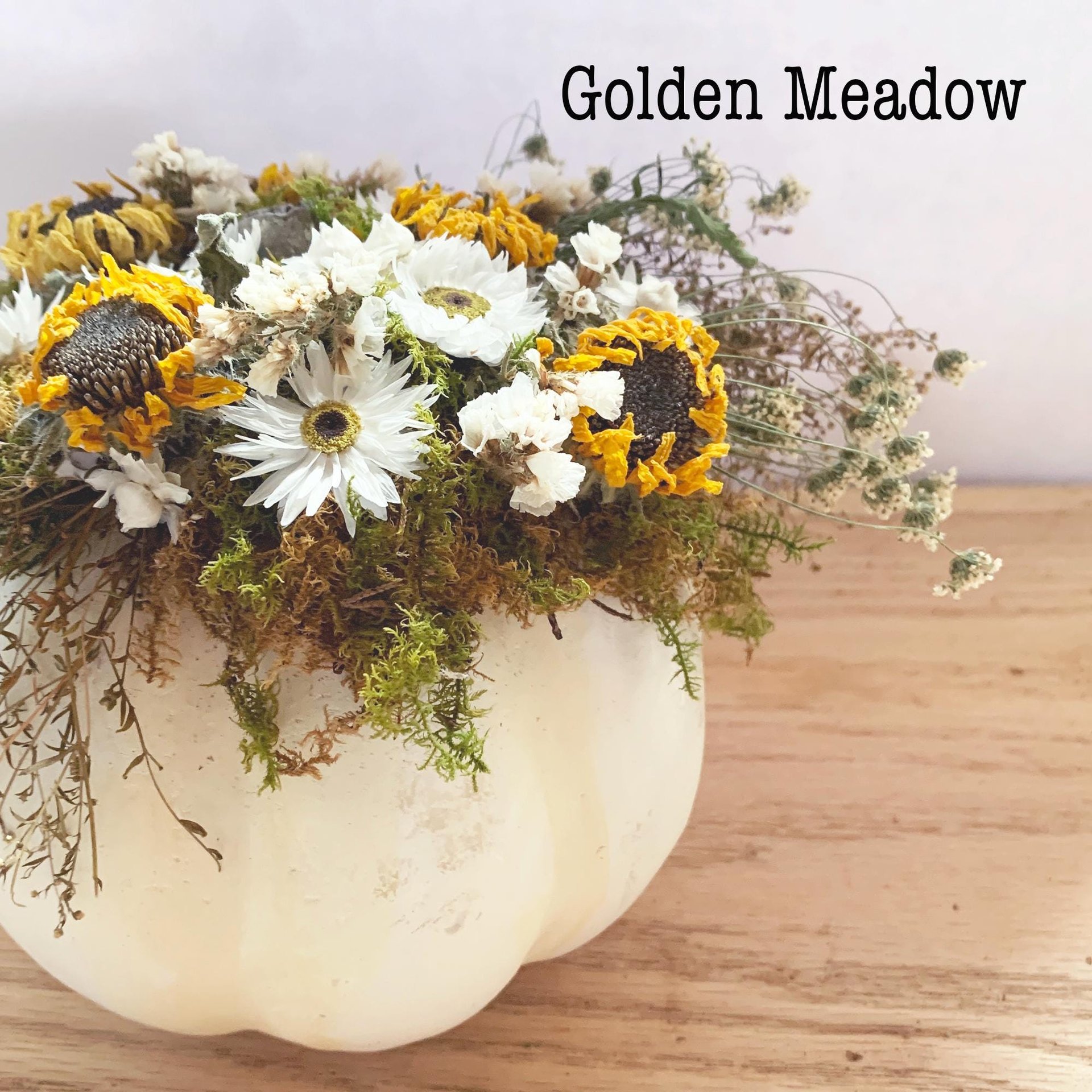 DIY Botanical Pumpkin Kit | Dried Flower Pumpkin Kit | Decorate 2 Medium or 4+ Mini Pumpkins | Natural Fall Craft | Farm-Grown Dried Flowers