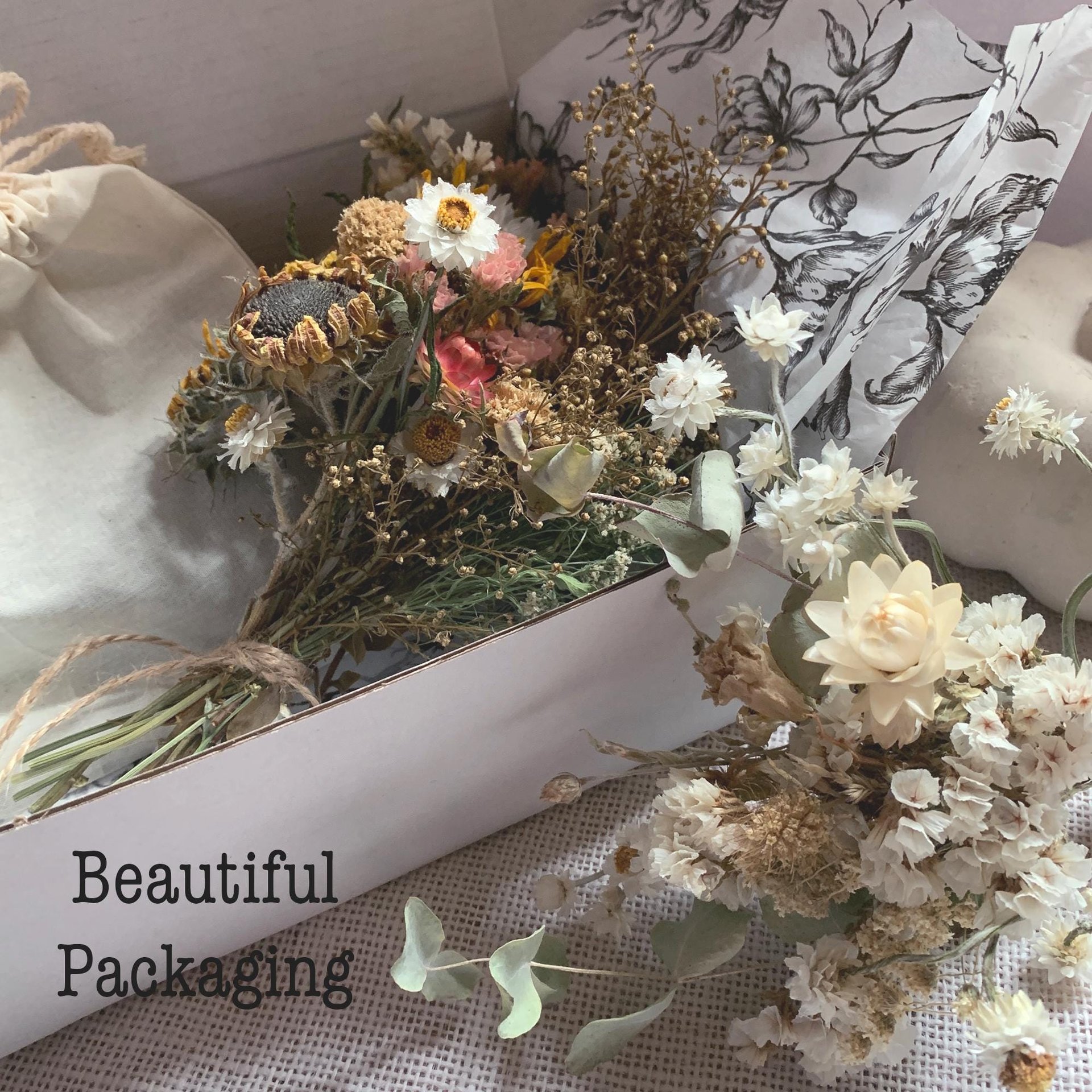 DIY Botanical Pumpkin Kit | Dried Flower Pumpkin Kit | Decorate 2 Medium or 4+ Mini Pumpkins | Natural Fall Craft | Farm-Grown Dried Flowers