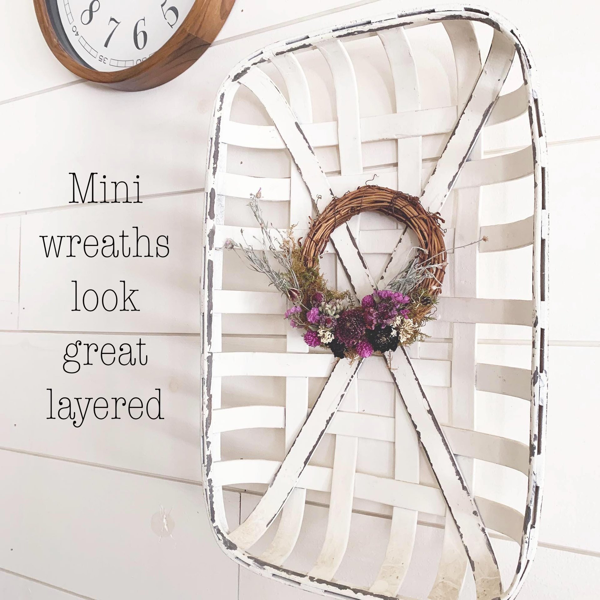 Wild Plum 6" Dried Flower Wreath Kit | DIY Farm-Grown Flower Wreath | Purple & Berry Botanical Decor | Cottagecore Craft Kit