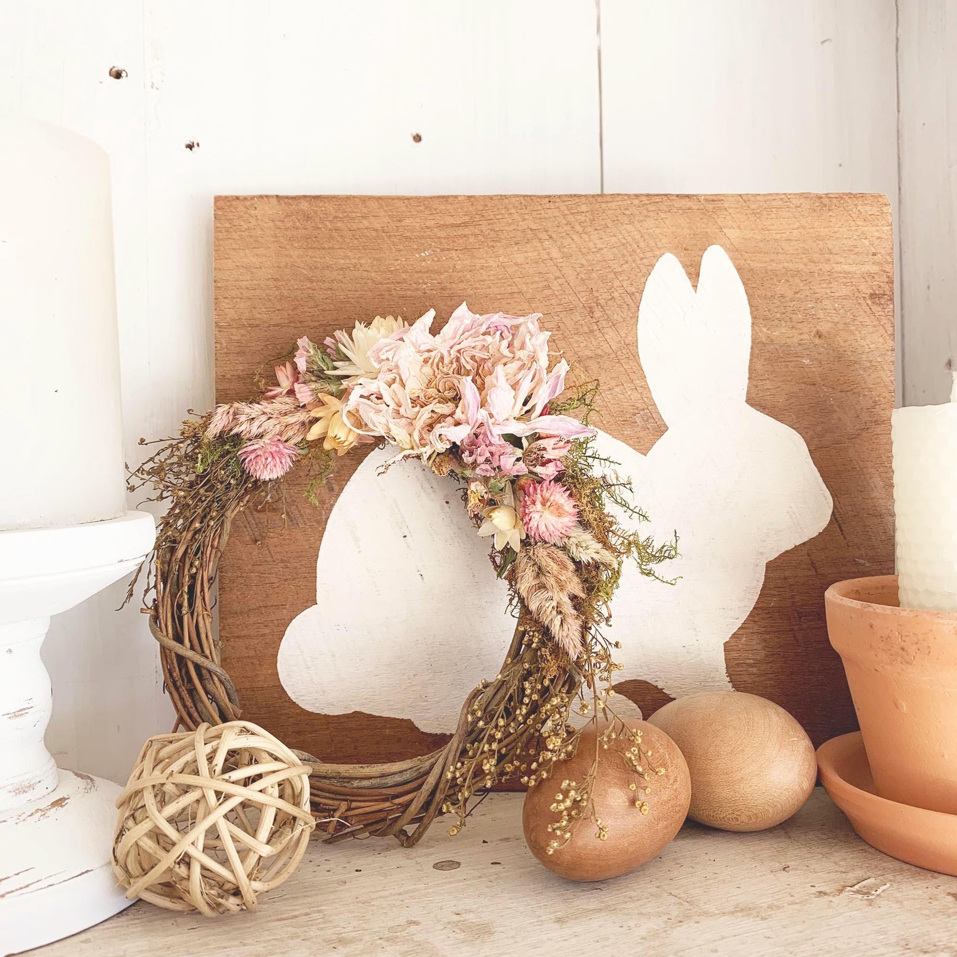 Heirloom Blush 6" Dried Flower Wreath Kit | DIY Dried Flower Wreath | Farm-Grown Botanical Craft Kit | Blush Cottage Decor