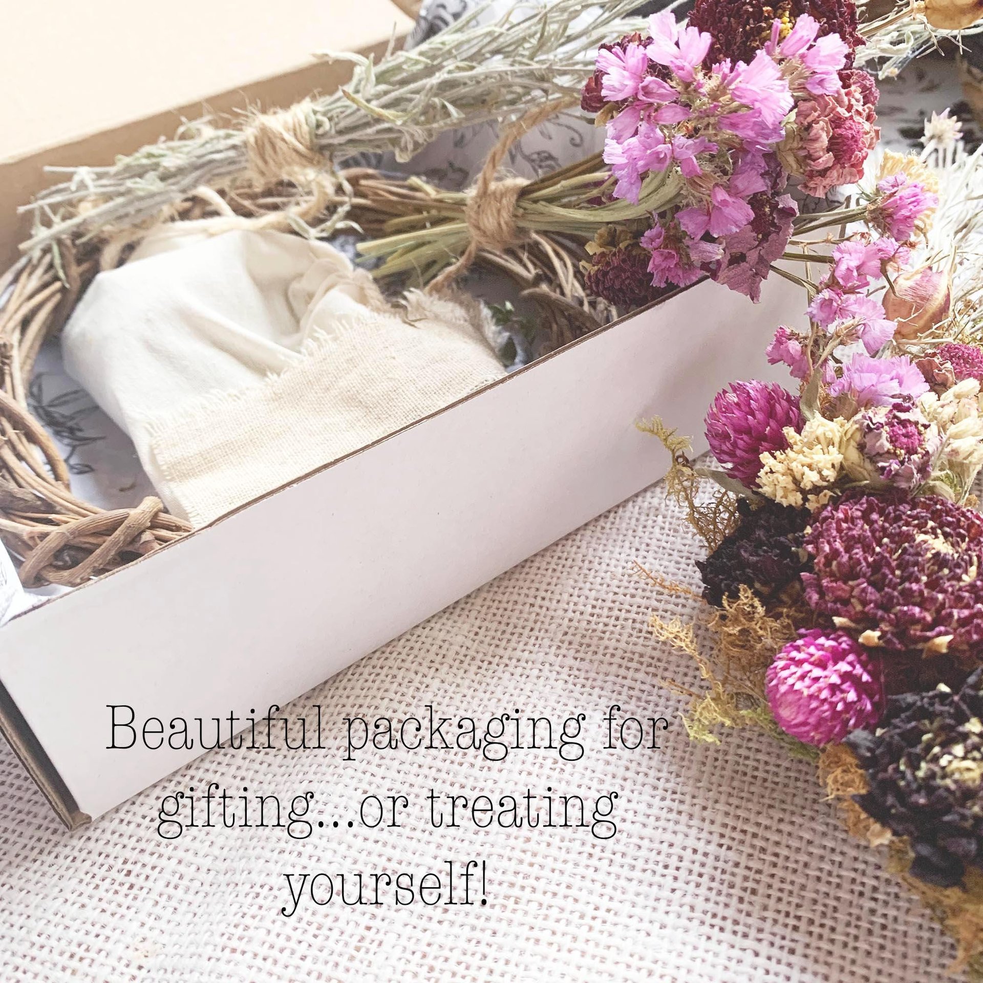 Wild Plum 6" Dried Flower Wreath Kit | DIY Farm-Grown Flower Wreath | Purple & Berry Botanical Decor | Cottagecore Craft Kit