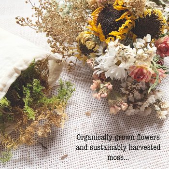 DIY Botanical Pumpkin Kit | Dried Flower Pumpkin Kit | Decorate 2 Medium or 4+ Mini Pumpkins | Natural Fall Craft | Farm-Grown Dried Flowers