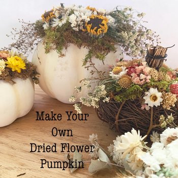 DIY Botanical Pumpkin Kit | Dried Flower Pumpkin Kit | Decorate 2 Medium or 4+ Mini Pumpkins | Natural Fall Craft | Farm-Grown Dried Flowers